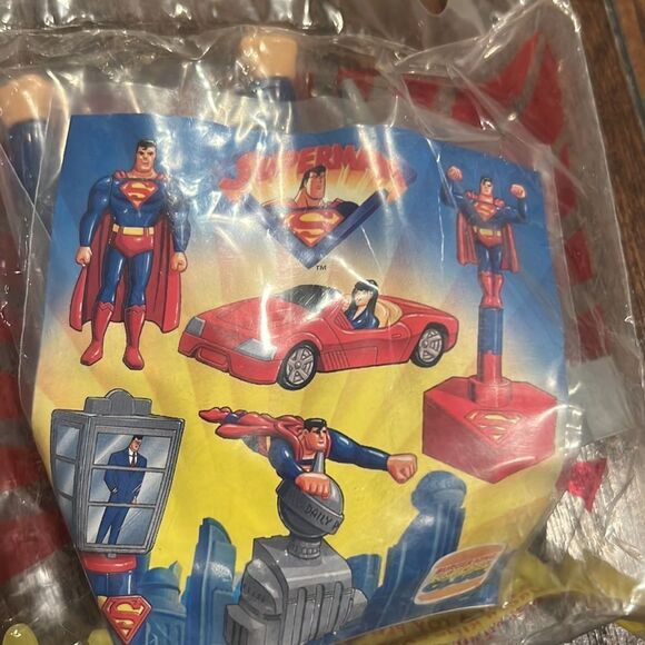 Burger King Kids Club 1997- Superman toys 3 are sealed one open vintage toys - Picture 6 of 6